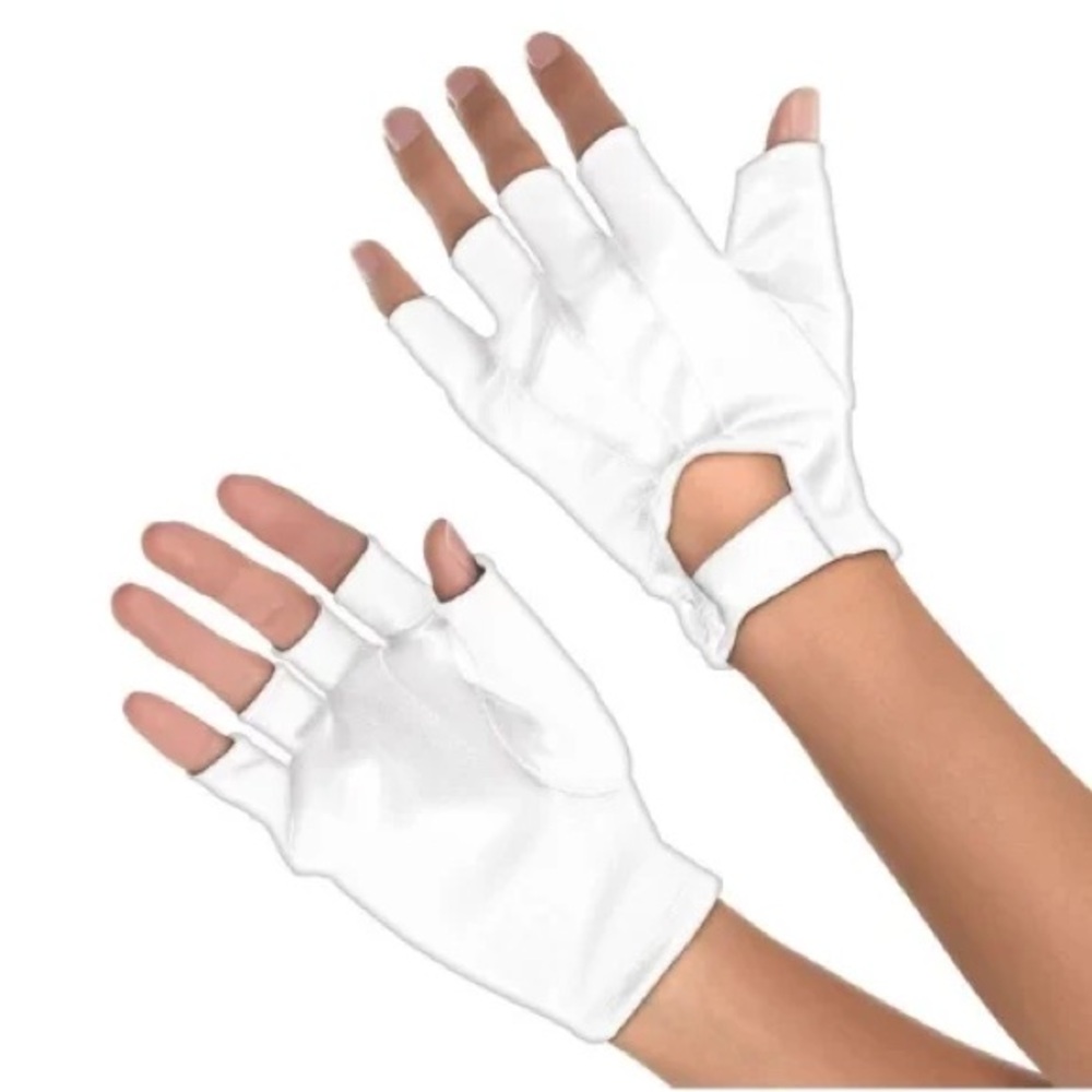 Amscan Fingerless Short Glovelettes White Gloves One size